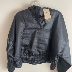 NWT Womens Black Nike Sportswear Satin Circa 96 Oversized Jacket $180 Puffer M